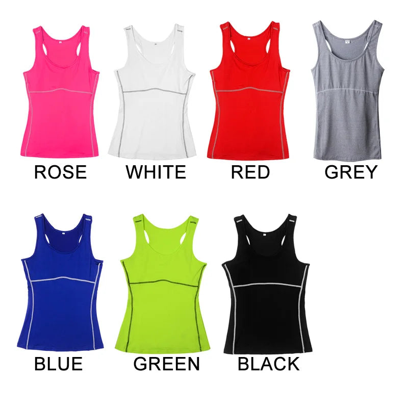 Yoga Shirt Sport Running  Quick Dry Vest High elasticity Tight fitting fitness Women GYM Clothing bodybuilding T shirt