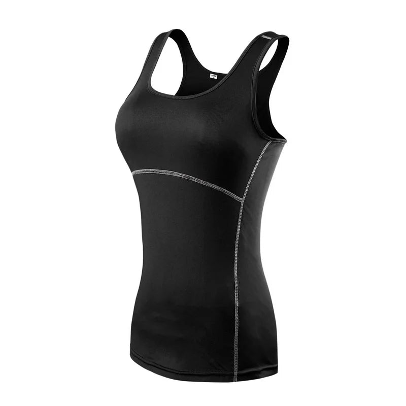 Yoga Shirt Sport Running  Quick Dry Vest High elasticity Tight fitting fitness Women GYM Clothing bodybuilding T shirt