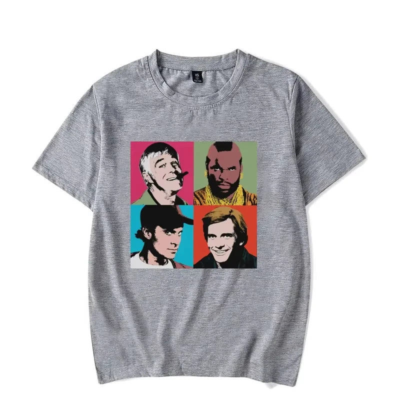 The A-Team Newest TShirt for Men Mashup TV 80s Hanniba Round Collar Basic T Shirt Personalize Gift Clothes OutdoorWear
