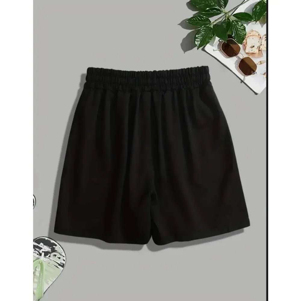 Trendy and Versatile Black Shorts for Boys Summer 2026 New Breathable Casual Five Quarter Pants Loose Straight Sports Pants