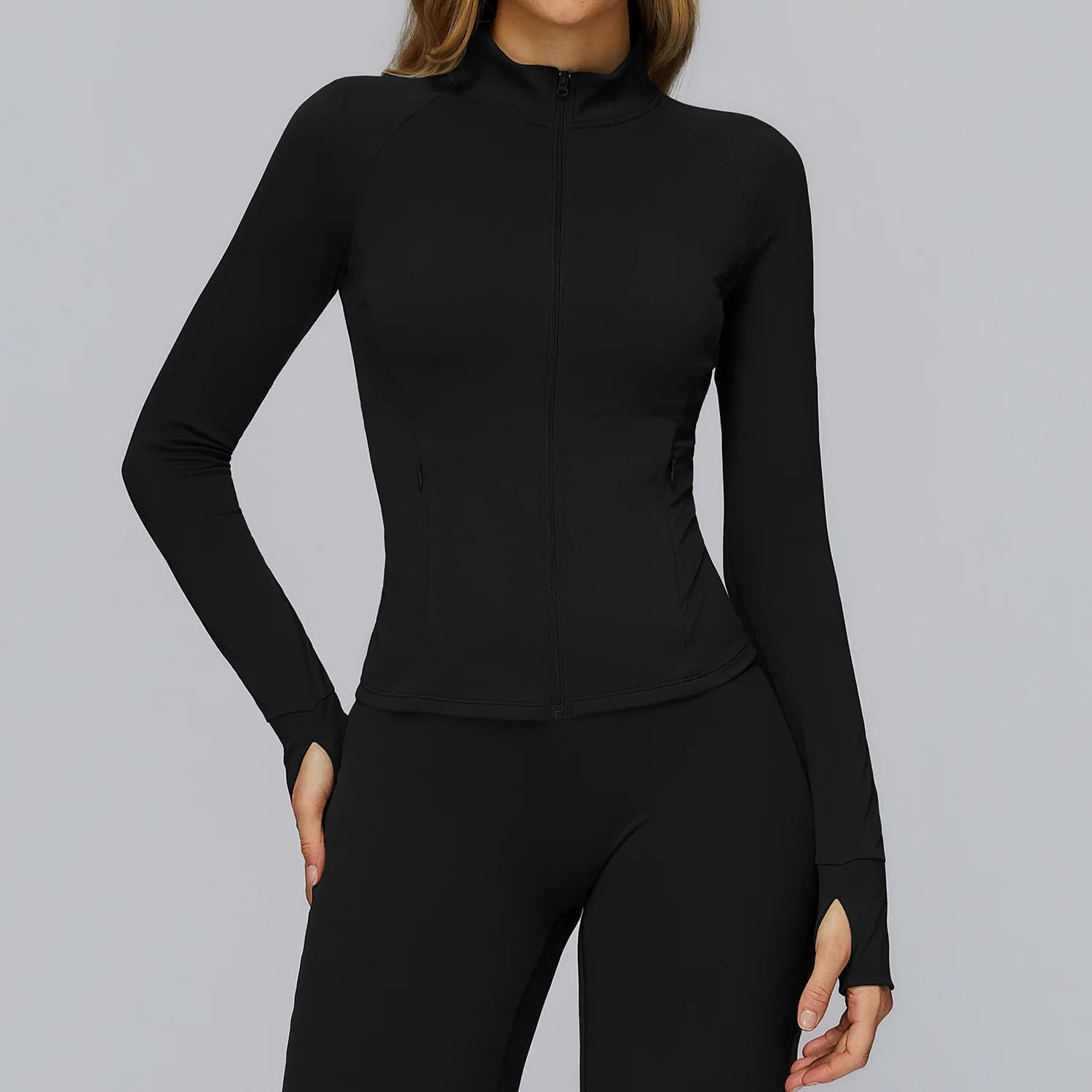 Women's Yoga Shirts Gym Workout Tops Sports Long Sleeve Fitness Zipper Coats Female Quick Dry Outdoor Sports Jacket Gym Clothes