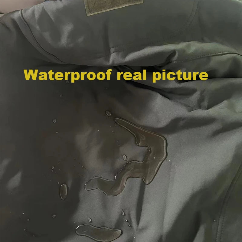 Tactical Military Men Winter Autumn Fleece Waterproof Jackets Sports Hiking Camping Climbing Outdoor Hooded Coat Hunting Combat