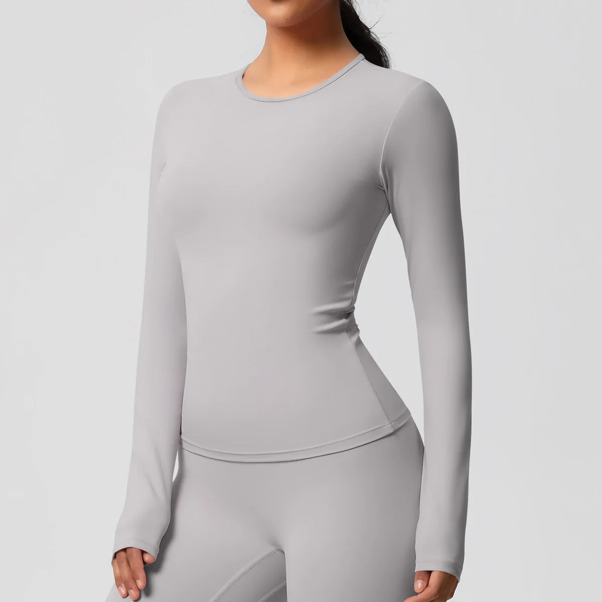 Women Yoga Shirts Long Sleeve Gym Sports Top Workout Running T-Shirts Exposed Navel Quick Dry Slim Fit Crop Top Women Tracksuits