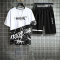 Pants Sets Graphic Clothes for Men Print Top Sportswear Tracksuit Alphabet Male T Shirt Jogging Sports Suits 2025 Trend Chic S