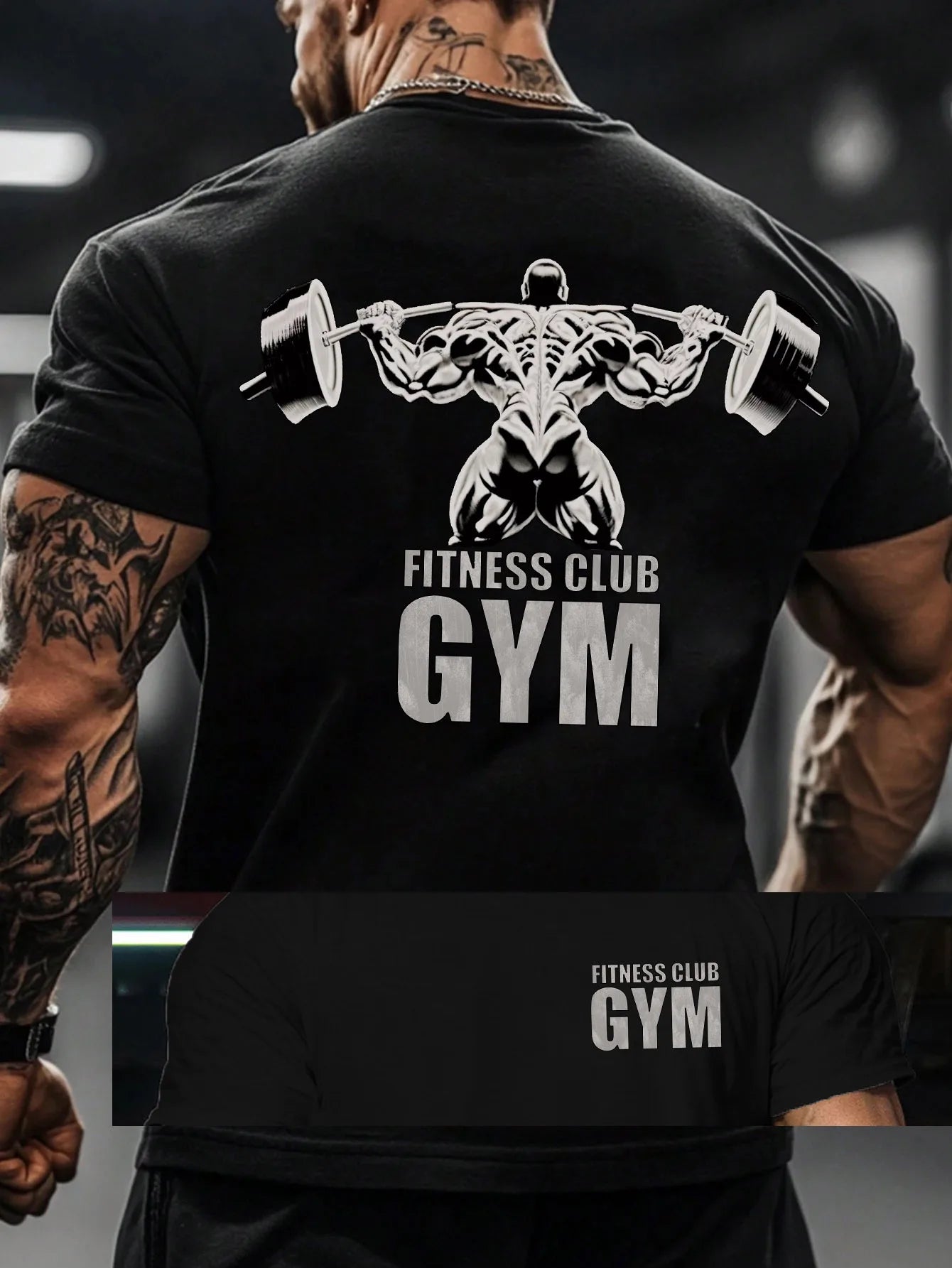 Men's Gym T-Shirt - Bodybuilding Fitness Club Graphic Tee, 100Cotton Muscle-Fit Workout Shirt for Gym, Training, and Streetwear