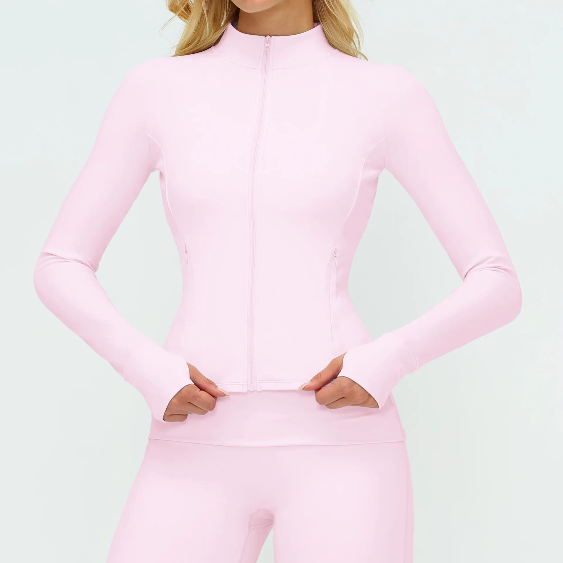 Women's Yoga Shirts Gym Workout Tops Sports Long Sleeve Fitness Zipper Coats Female Quick Dry Outdoor Sports Jacket Gym Clothes