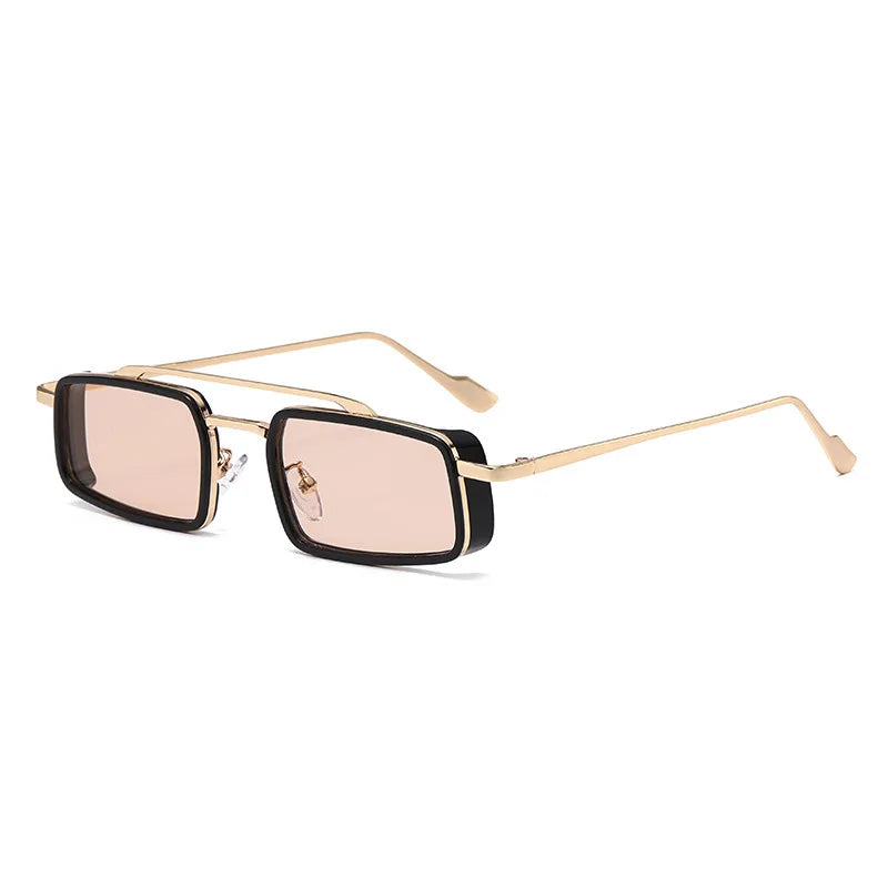 Trend Double-rail Sun Glasses - Fashionable, Business-style, Uv-resistant, Small Frame, For Driving Car Sunglasses8854X