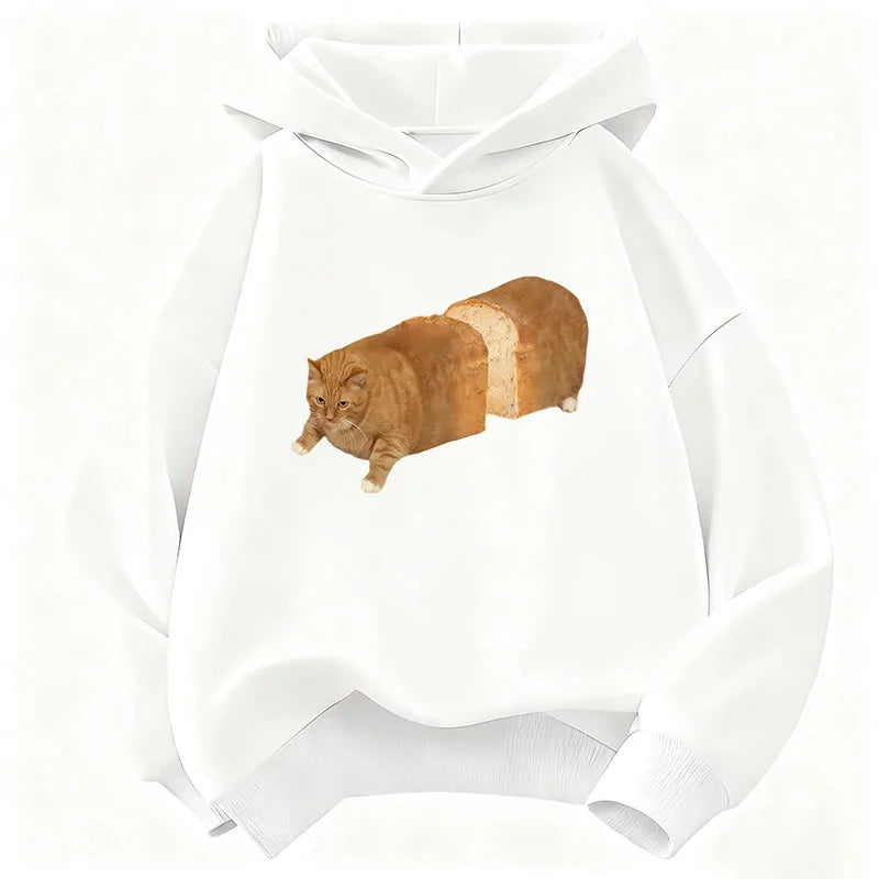 Hoodie Fat Bread Cat Design Children's Sweatshirt Cute Hoody for Boys Girls Casual Hoodies Spring Y2k Hoodies