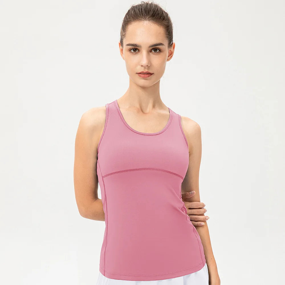 Yoga Shirt Sport Running  Quick Dry Vest High elasticity Tight fitting fitness Women GYM Clothing bodybuilding T shirt