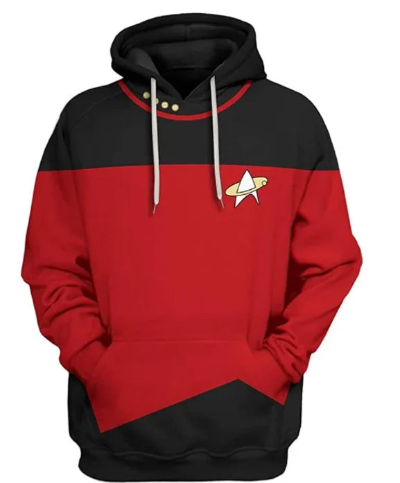 Hoodie for Adult Men The Wrath of Khan Sweatshirts Zip Up 3D Print Coat Jacket Cardigan Adult Outwear Pullover Halloween Costume
