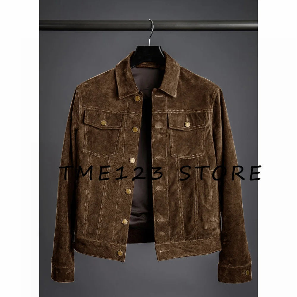 Jackets Man  New Suede Men's Jacket High Quality Simple Jacket Korean Reviews Many Coat Mens Clothing Coats