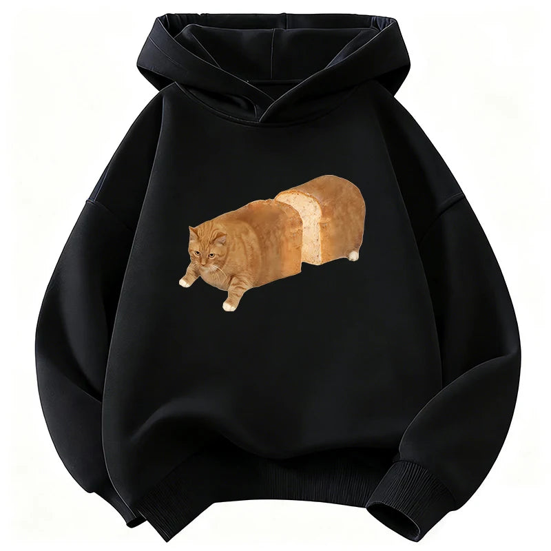 Hoodie Fat Bread Cat Design Children's Sweatshirt Cute Hoody for Boys Girls Casual Hoodies Spring Y2k Hoodies