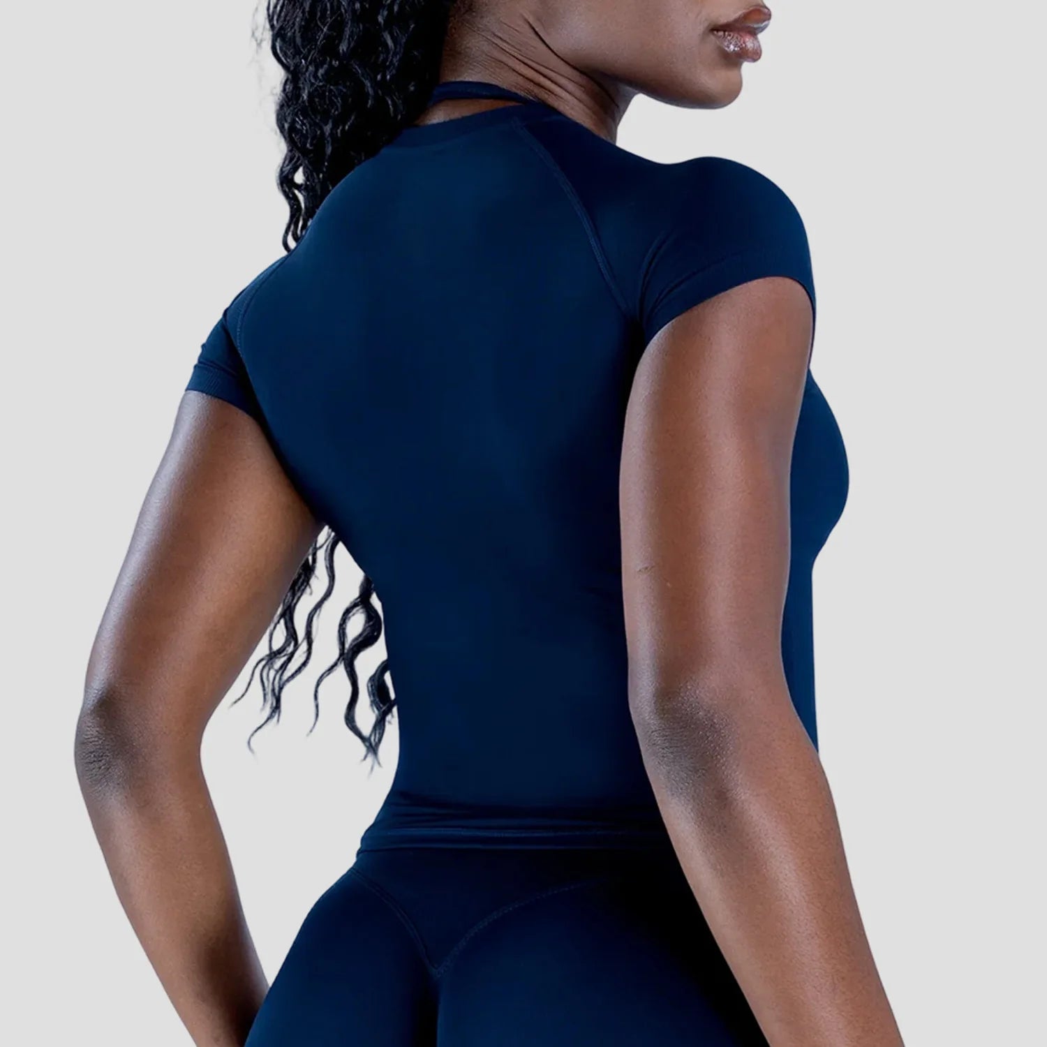 Yoga Shirts Women Fitness Impact Short Sleeve Top Gym Workout Sports Blouse Quick Dry Breathable Running Versatile Solid Color