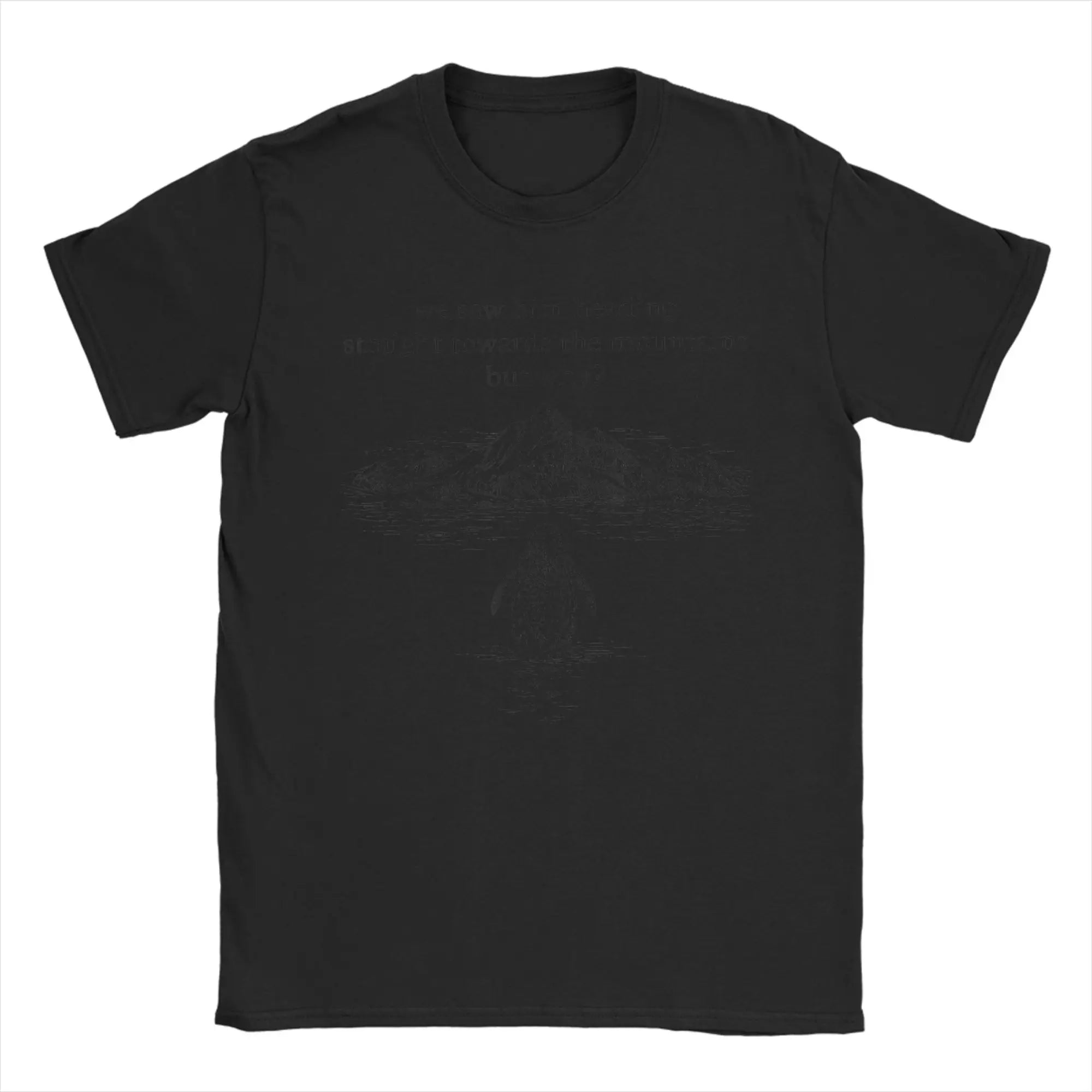 Nihilist Penguin But Why T-Shirts for Men  Casual Cotton Tee Shirt Round Collar Short Sleeve T Shirt Printing Clothing