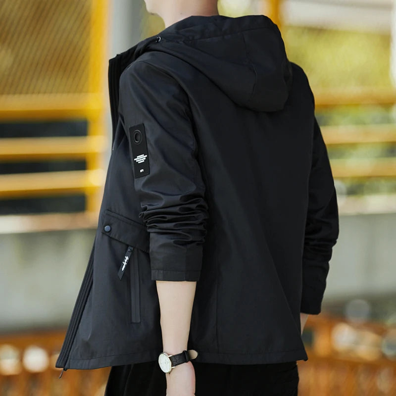 Men's Jackets Waterproof Military Hooded Jacket Windbreaker Outdoor Camping Sports Coat Male Clothing Thin Overcoat 5XL 6XL 7XL