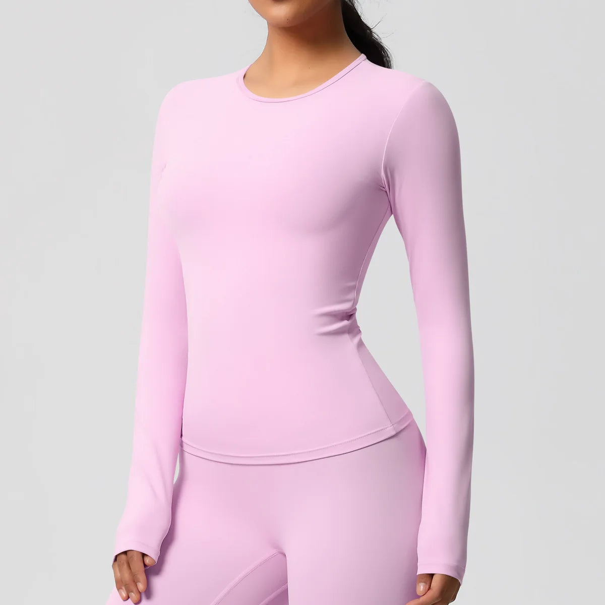 Women Yoga Shirts Long Sleeve Gym Sports Top Workout Running T-Shirts Exposed Navel Quick Dry Slim Fit Crop Top Women Tracksuits