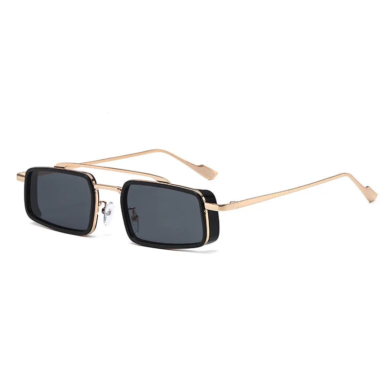 Trend Double-rail Sun Glasses - Fashionable, Business-style, Uv-resistant, Small Frame, For Driving Car Sunglasses8854X