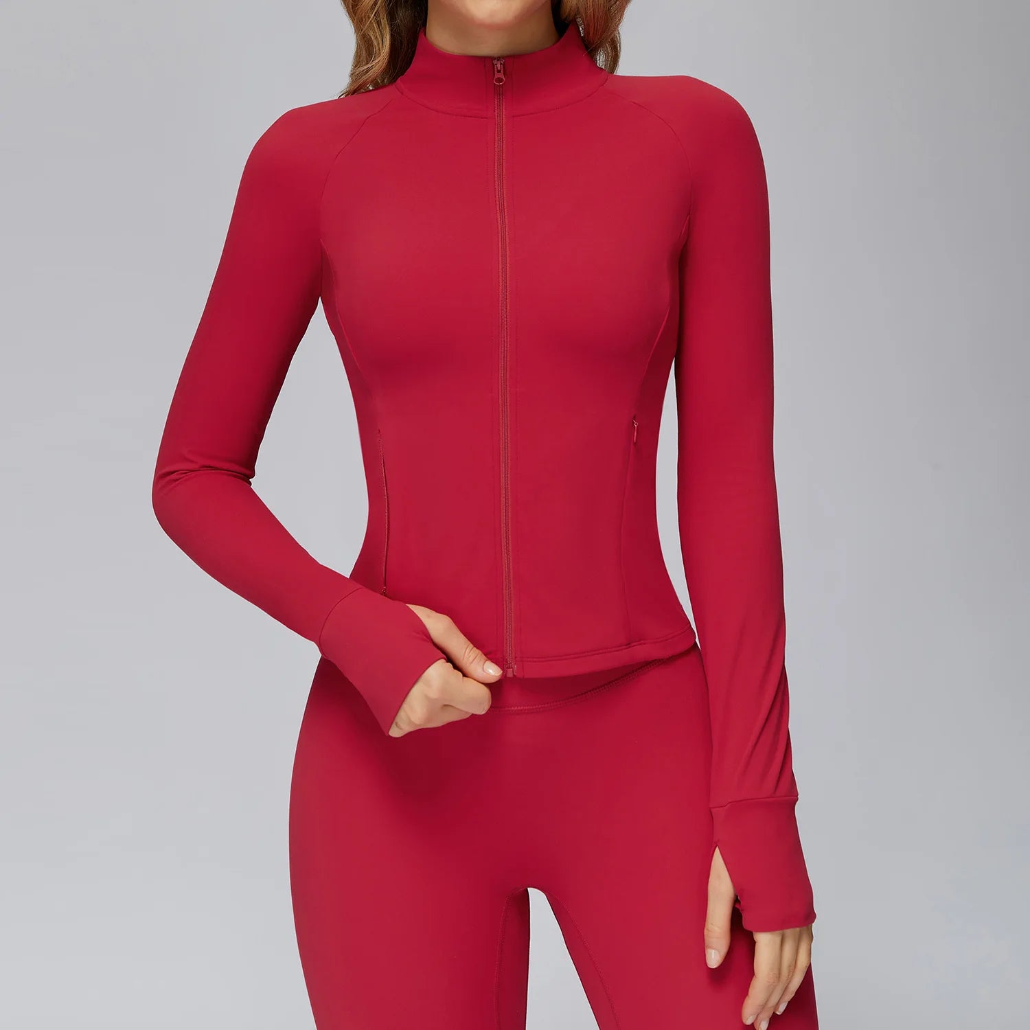 Women's Yoga Shirts Gym Workout Tops Sports Long Sleeve Fitness Zipper Coats Female Quick Dry Outdoor Sports Jacket Gym Clothes