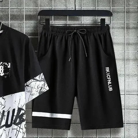 Pants Sets Graphic Clothes for Men Print Top Sportswear Tracksuit Alphabet Male T Shirt Jogging Sports Suits 2025 Trend Chic S