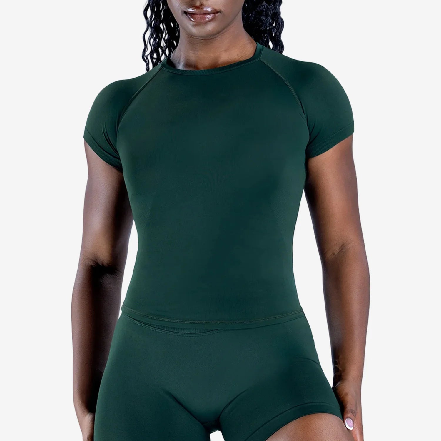 Yoga Shirts Women Fitness Impact Short Sleeve Top Gym Workout Sports Blouse Quick Dry Breathable Running Versatile Solid Color