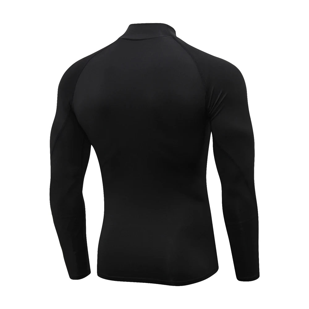 Men's Compression Shirts Long Sleeve Undershirt Turtleneck Gym Workout T Shirt for Men Running Basketball Athletic Base Layer