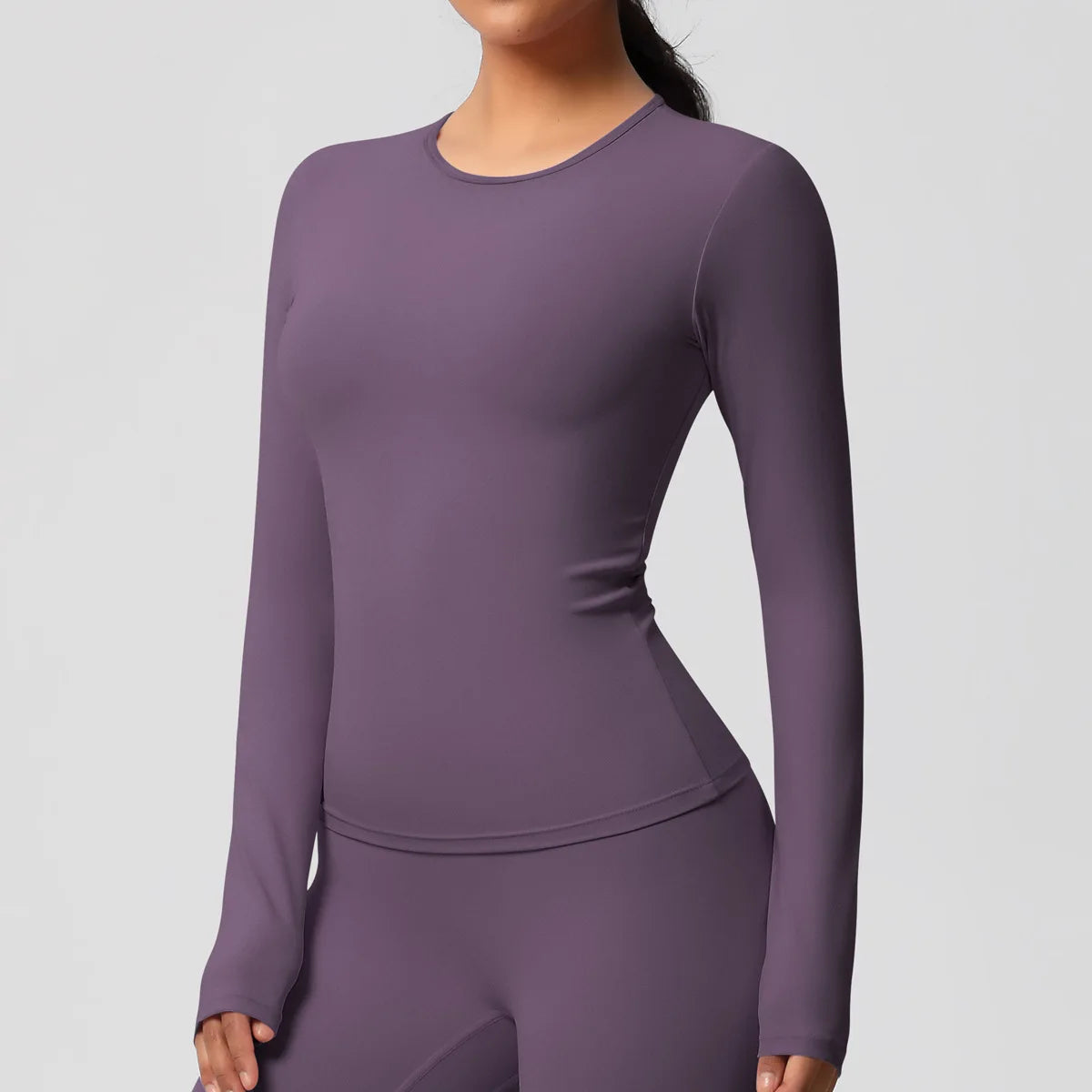 Women Yoga Shirts Long Sleeve Gym Sports Top Workout Running T-Shirts Exposed Navel Quick Dry Slim Fit Crop Top Women Tracksuits
