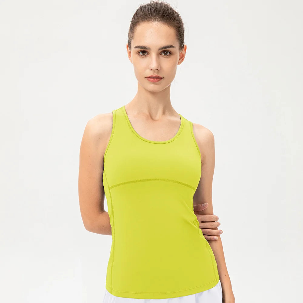 Yoga Shirt Sport Running  Quick Dry Vest High elasticity Tight fitting fitness Women GYM Clothing bodybuilding T shirt