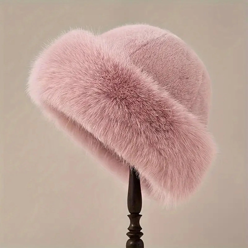 Furry Hats For Women, Autumn Winter Korean Style Warm Hats, Solid Color Flattering Mongolian Hats, Thickened Winter Outfits