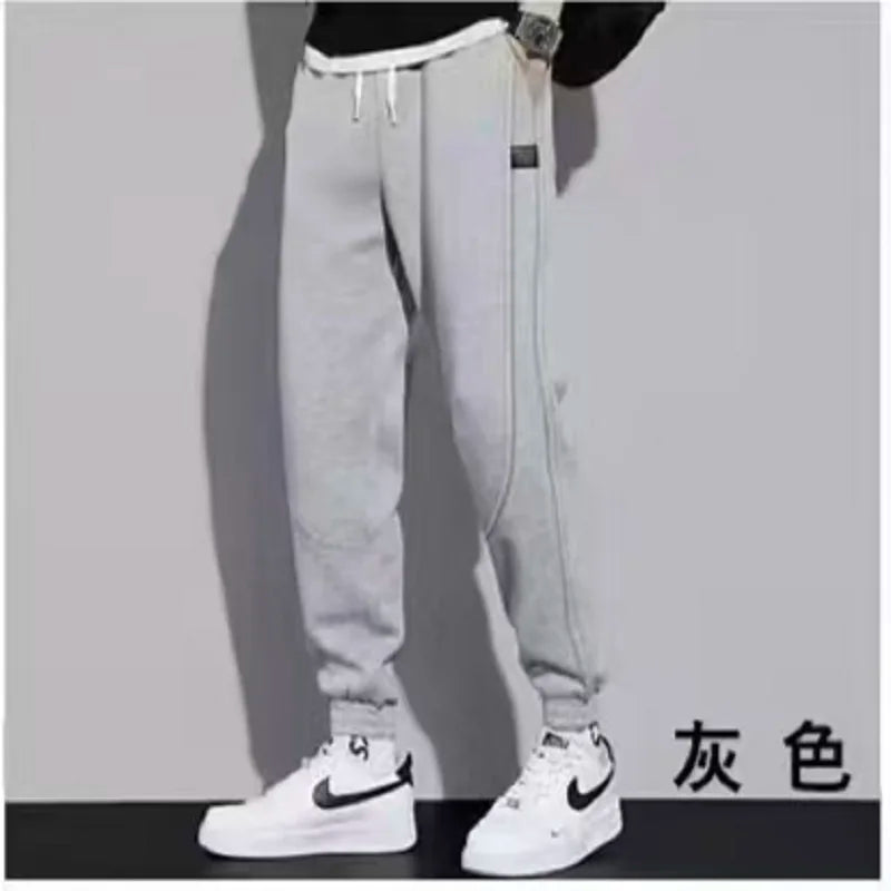 Men's pants, fashionable casual pants, solid color breathable loose pants, straight pull pants, street wear