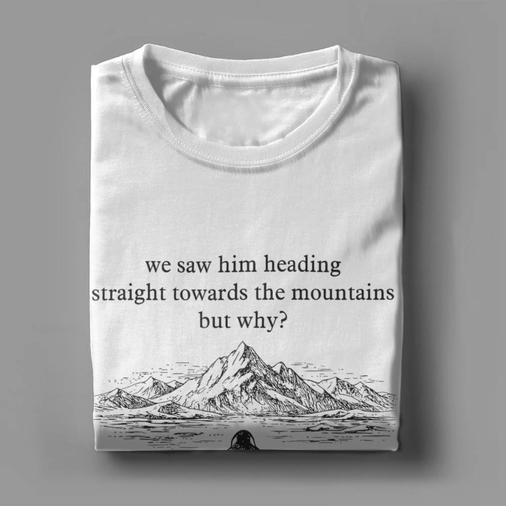 Nihilist Penguin But Why T-Shirts for Men  Casual Cotton Tee Shirt Round Collar Short Sleeve T Shirt Printing Clothing