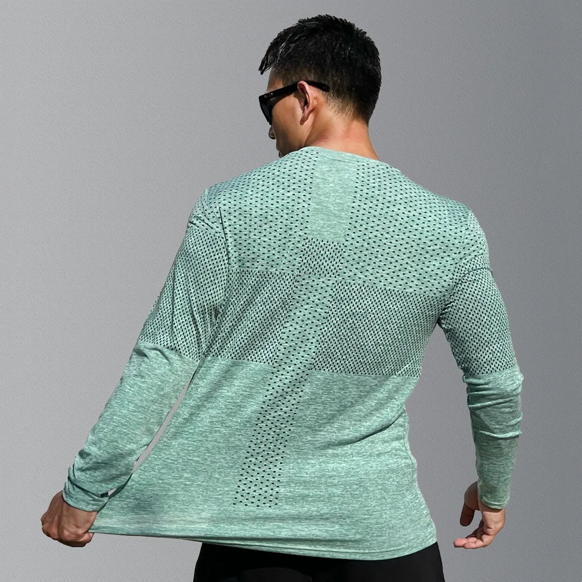Men Gym Fitness Running Sport Quick Dry Shirts Skinny Long Sleeve T-shirt Male Jogging Workout Tees Tops Training Clothing