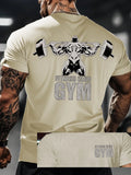 Men's Gym T-Shirt - Bodybuilding Fitness Club Graphic Tee, 100Cotton Muscle-Fit Workout Shirt for Gym, Training, and Streetwear
