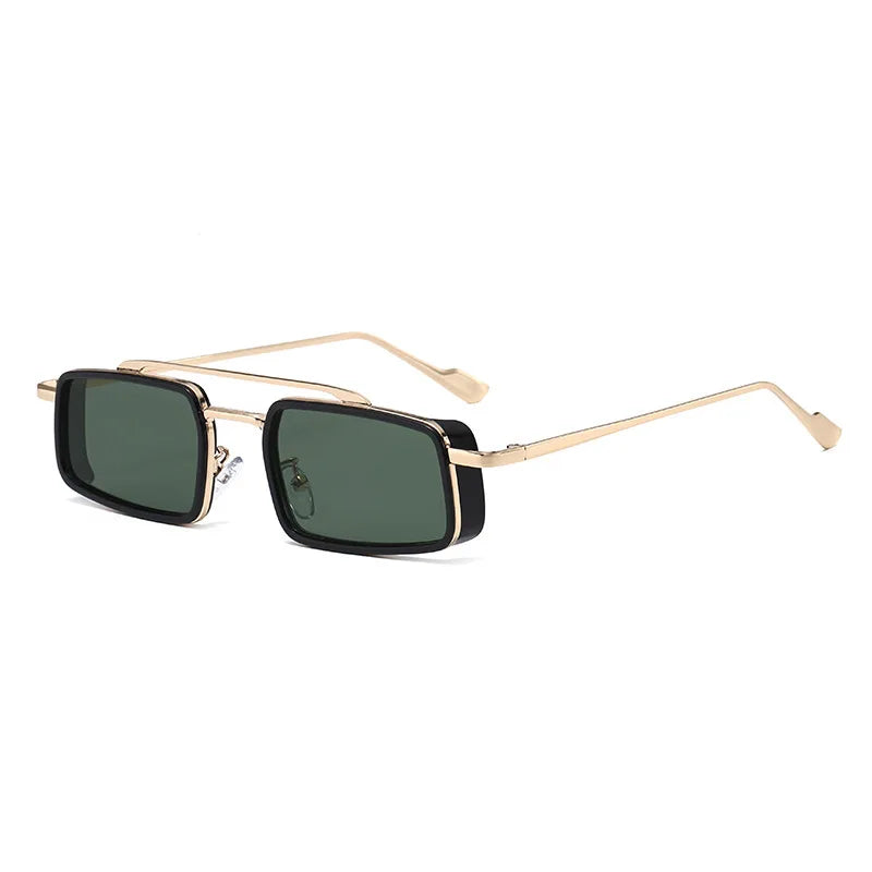 Trend Double-rail Sun Glasses - Fashionable, Business-style, Uv-resistant, Small Frame, For Driving Car Sunglasses8854X