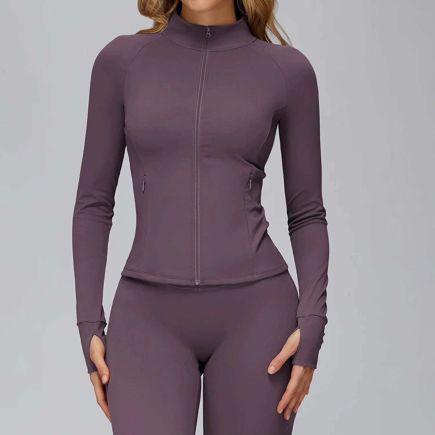 Women's Yoga Shirts Gym Workout Tops Sports Long Sleeve Fitness Zipper Coats Female Quick Dry Outdoor Sports Jacket Gym Clothes